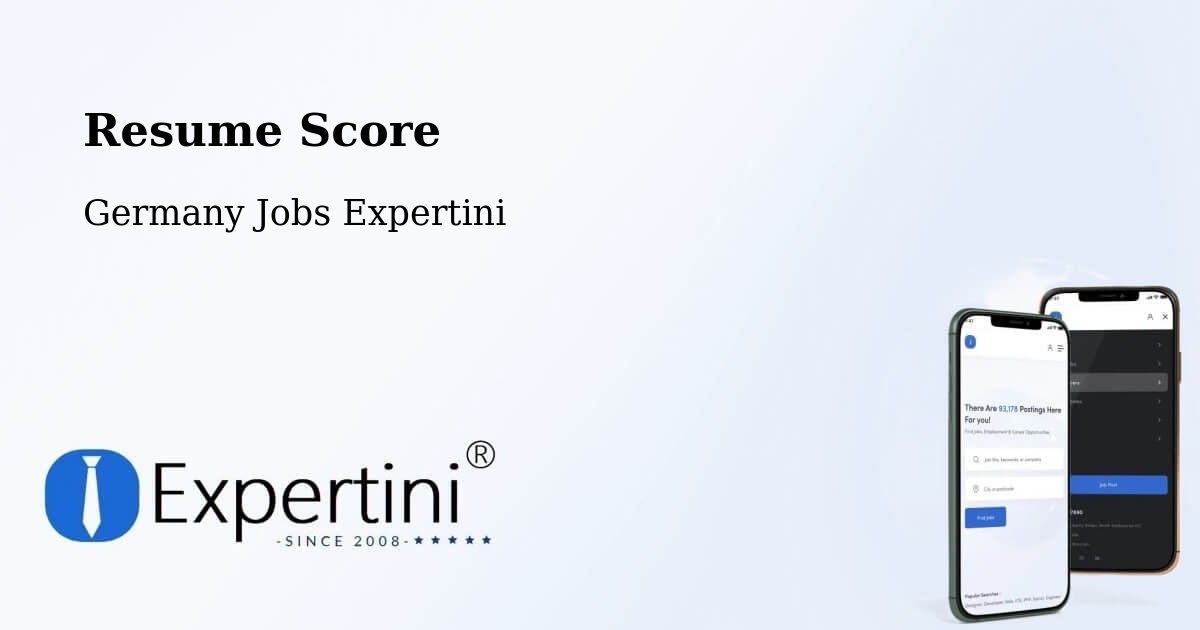 Resume Score & Job Description Match Tool – Burgstädt - Germany Jobs Expertini